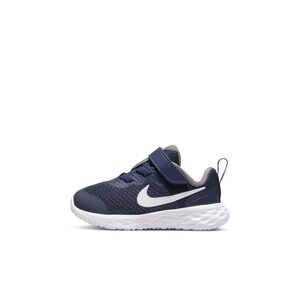USED Nike Kids Gymnastics Shoes Navy/White Pewter Sneakers Size 22 EU (6C)